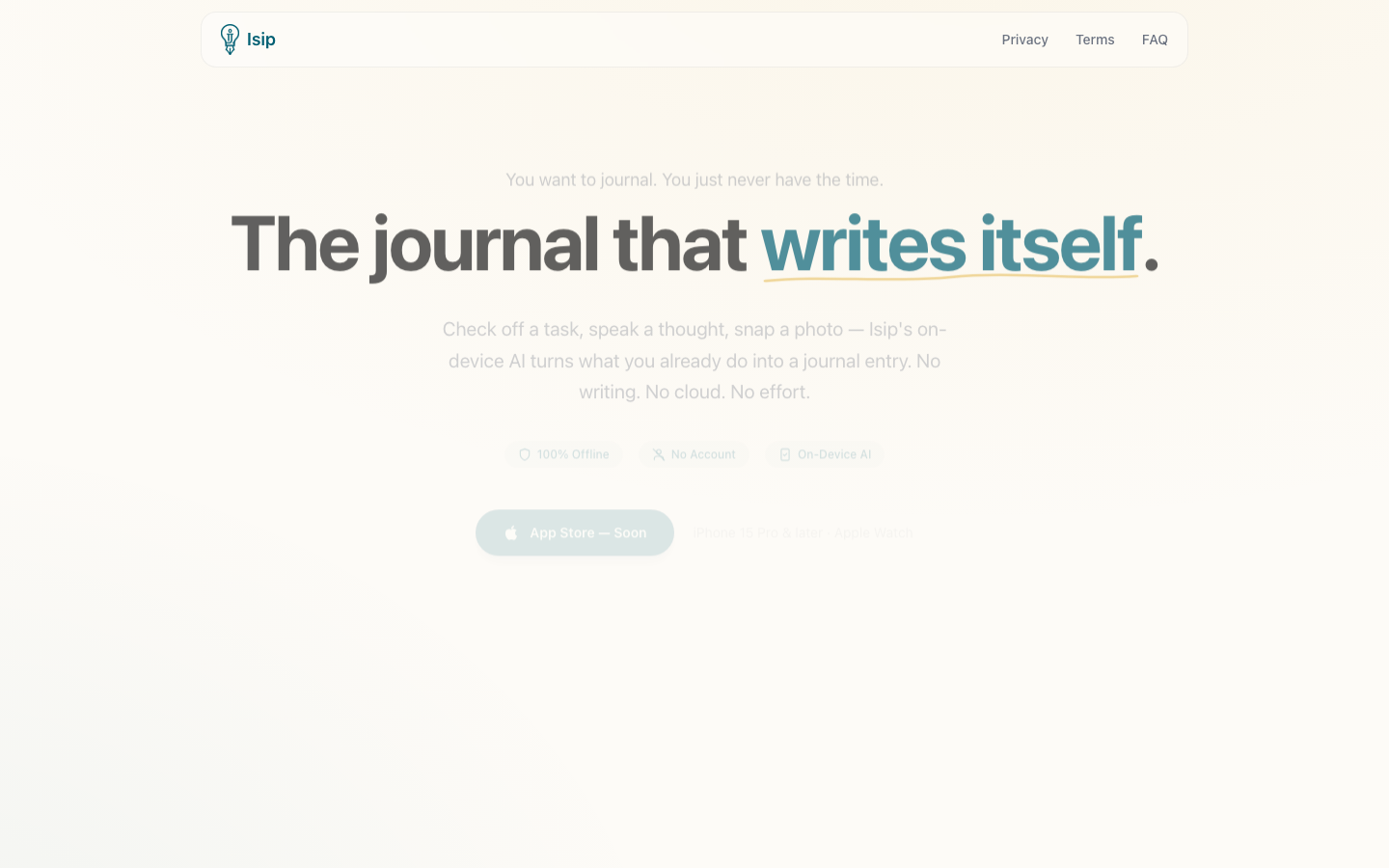 Isip: The Journal That Writes Itself