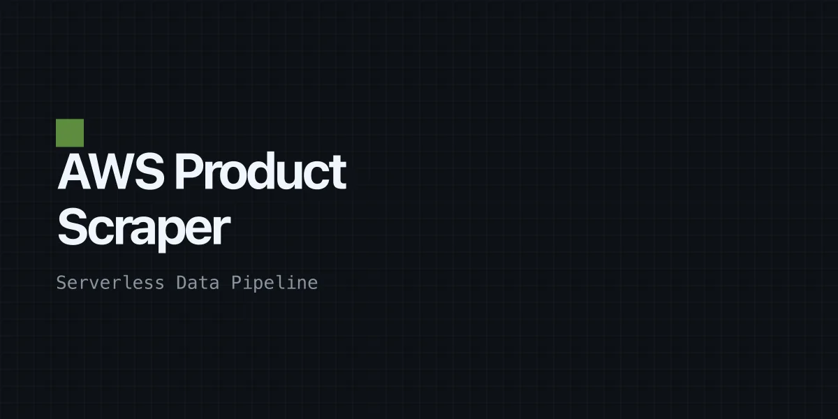 Cover Image for AWS Product Scraper: Serverless Data Pipeline