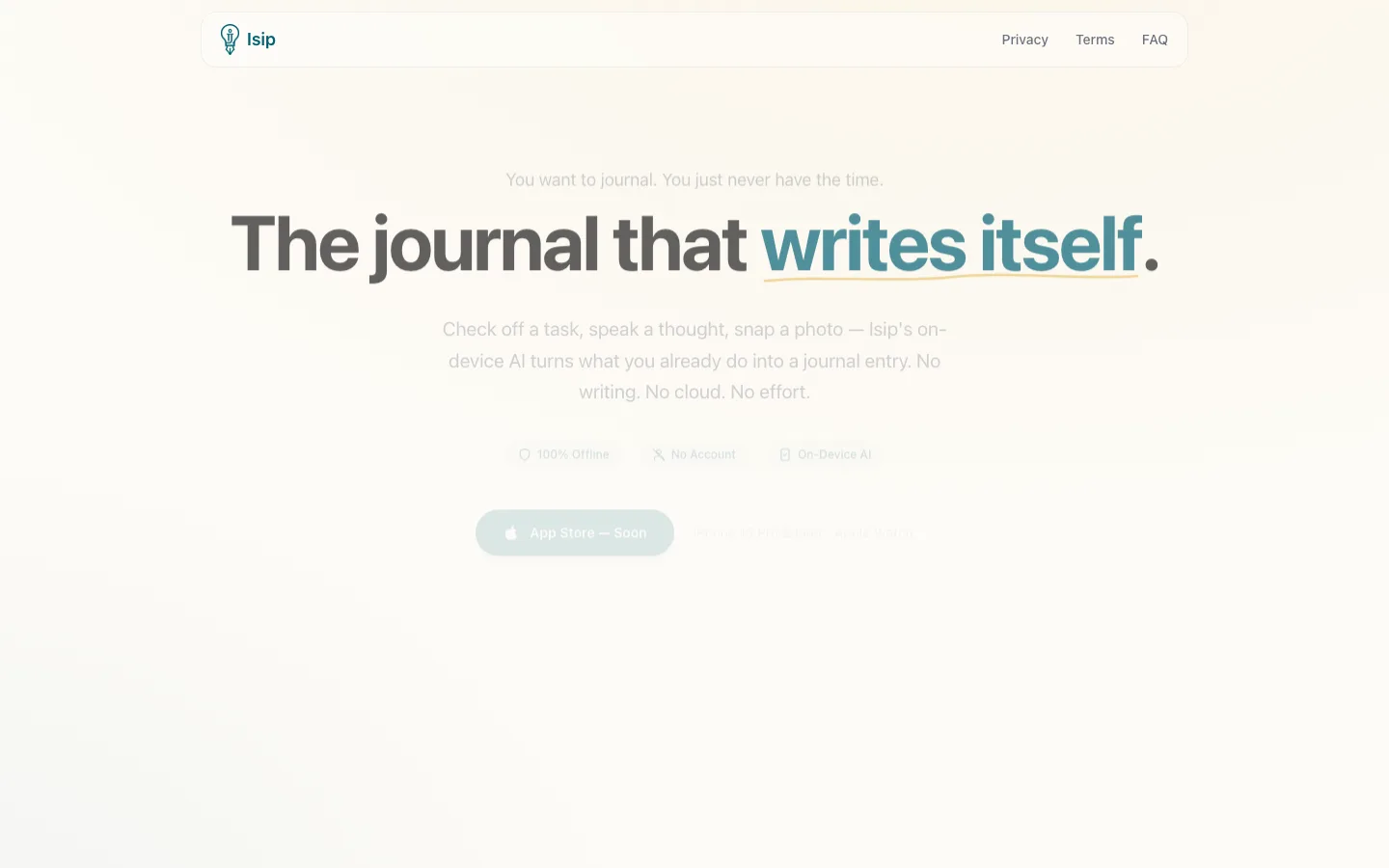 Isip: The Journal That Writes Itself